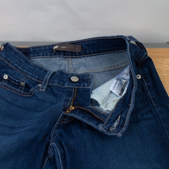 Levi's Leggings 1 (24 X 29) Women's Denim Jeans Medium Wash Zip Fly - Picture 11 of 15